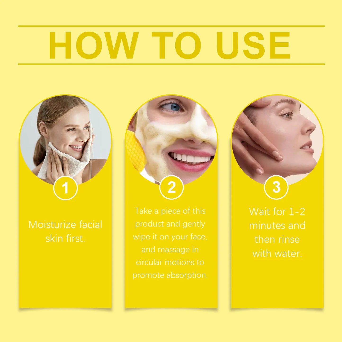 Turmeric Kojic Acid Facial Exfoliating Cleansing Pads Clogged Pores Oil Remover Glow Brighten Daily Lemon Facial Cotton Sponges