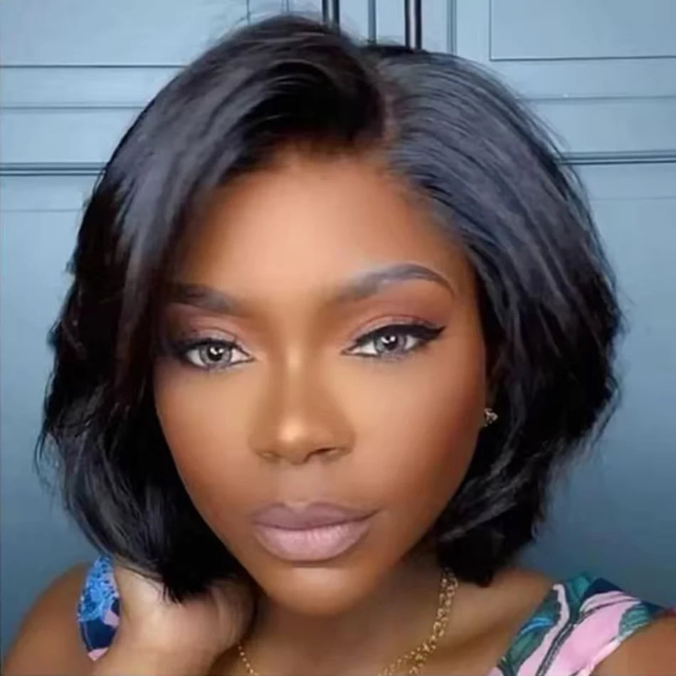Pixie Cut Wig Lace Human Hair Wigs for Women Transparent Straight Short Bob Wig Lace Wig Pre plucked Brazilian Virgin Human Hair
