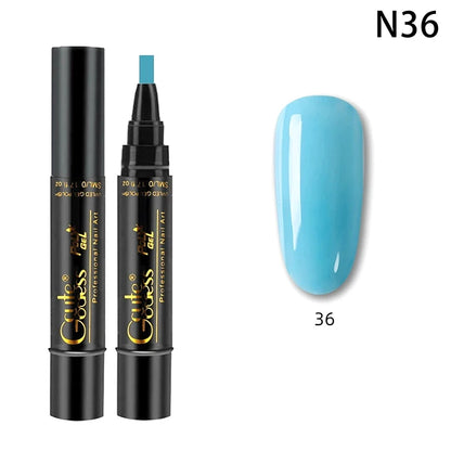 1 Pcs Pure Color Gel Nail Polish Pen For Nails Art Gel Semi Permanent Base Top Coat UV Gel Varnish Hybrid Neon Nail Polish