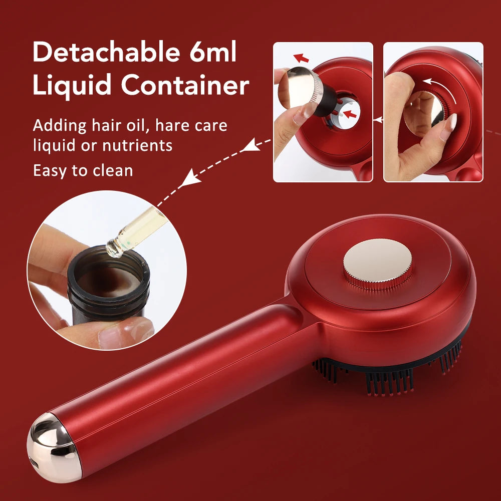 3-in-1 EMS Head Massager Scalp Brush Essential Oil Device for Hair Treatment Tools Fluid Nourishing Scalp Electric Massage Comb