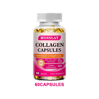 Collagen Capsules with Hyaluronic Acid and Vitamin C Complex, Skin Whitening Supplement