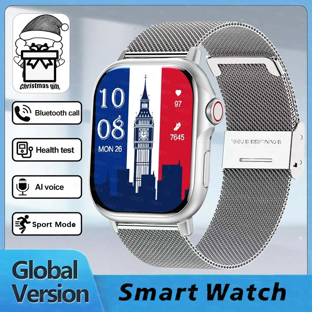 Extravagant Smartwatch Watch 2.01 Inch HD Christmas Gift Wireless Call Health Tracker Custom Photo Al Voice Christmas Gift Watch
