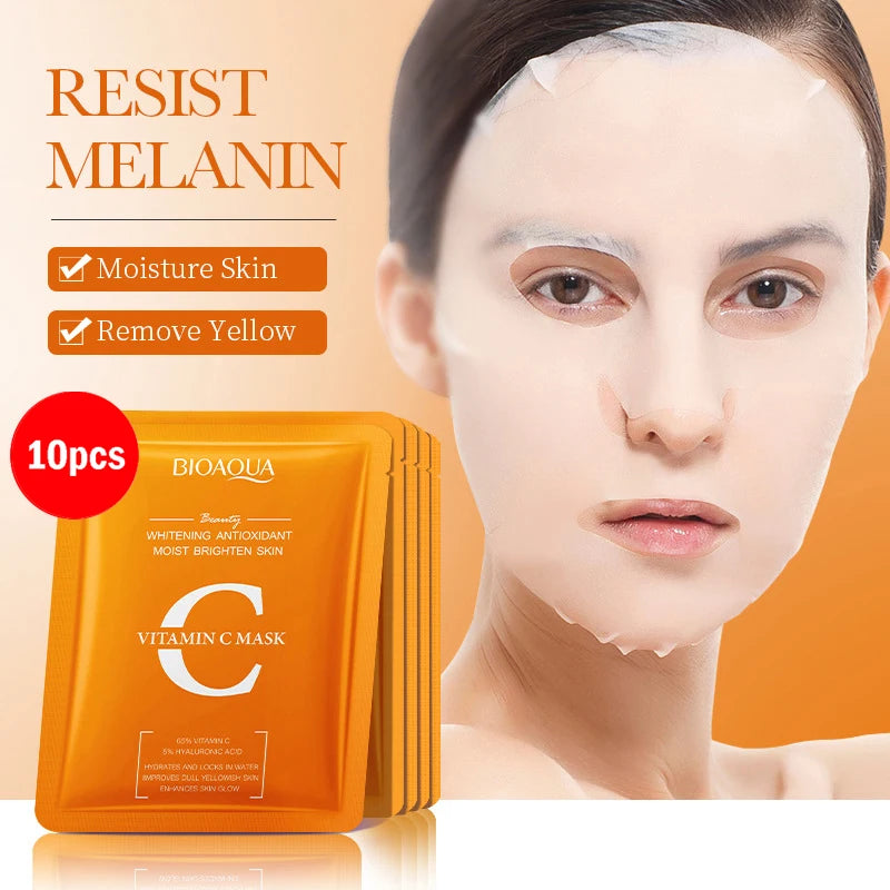 5/10pcs BIOAQUA Snail Hyaluronic Acid Retinol Face Mask skincare Moisturizing Hydrating Firming Facial Masks for Face Skin Care