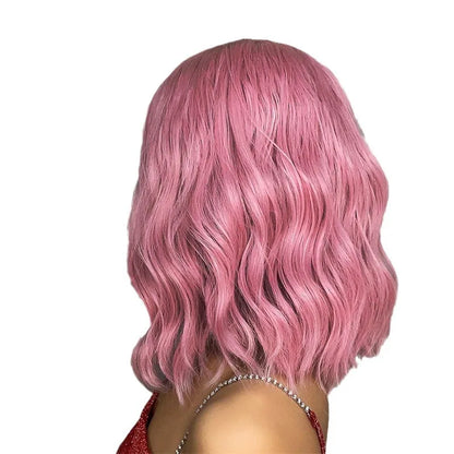 Hair Extensions Synthetic Fiber African Wigs for Women Natural Breathable Head Cover Hat Black Medium Long Straight Ladies Wig