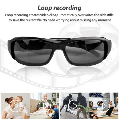 Portable 1080P HD Mini Glasses Camera Video Recorder Wearable Sunglasses Camera Outdoor Sports DV DVR Surveillance Camcorder