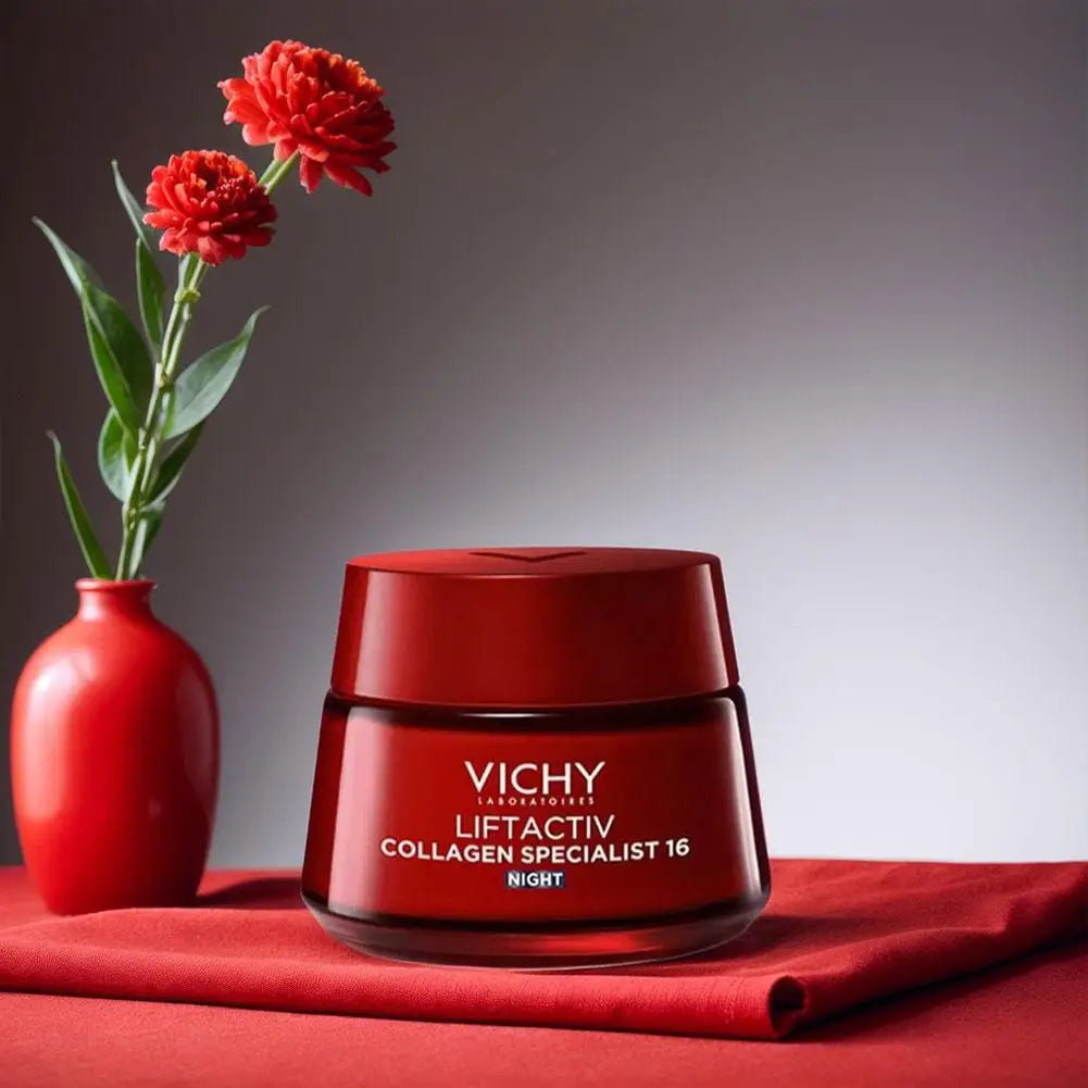 Vichy Collagen Night Cream Vitamin B3 Fades Fine Lines Tightens And Brightens The Skin Moisturizes And Anti-aging Face Cream