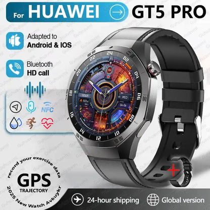 2025 For Huawei GT5 Pro Smartwatches Men HD AMOLED Screen GPS trajectory Health Monitor BT Call 1.52" Fitness Smartwatches IP68