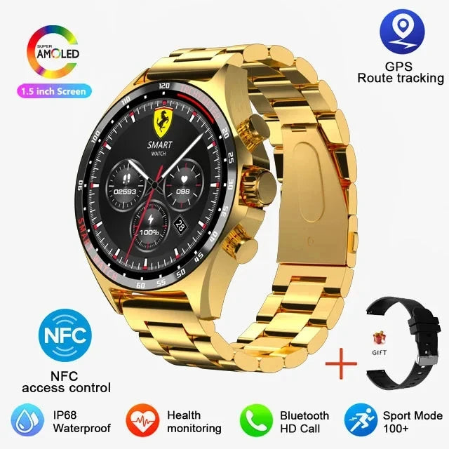 2024 New Outdoor Sports GPS Smart Watch Men Bluetooth Call Smartwatch Health Monitoring Compass IP68 Waterproof Watches Men