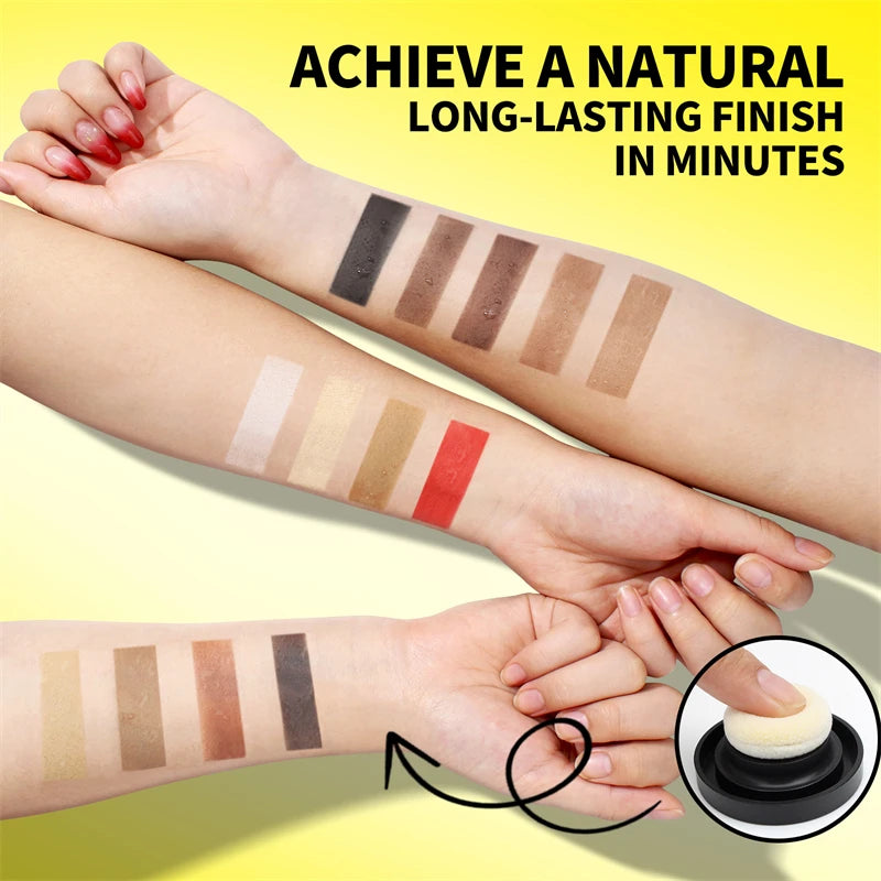 SEVICH Replaceable Hairline Powder Kit Refill Hairline Shadow Powder Root Cover Up Hair Concealer Double Ended Makeup Brush