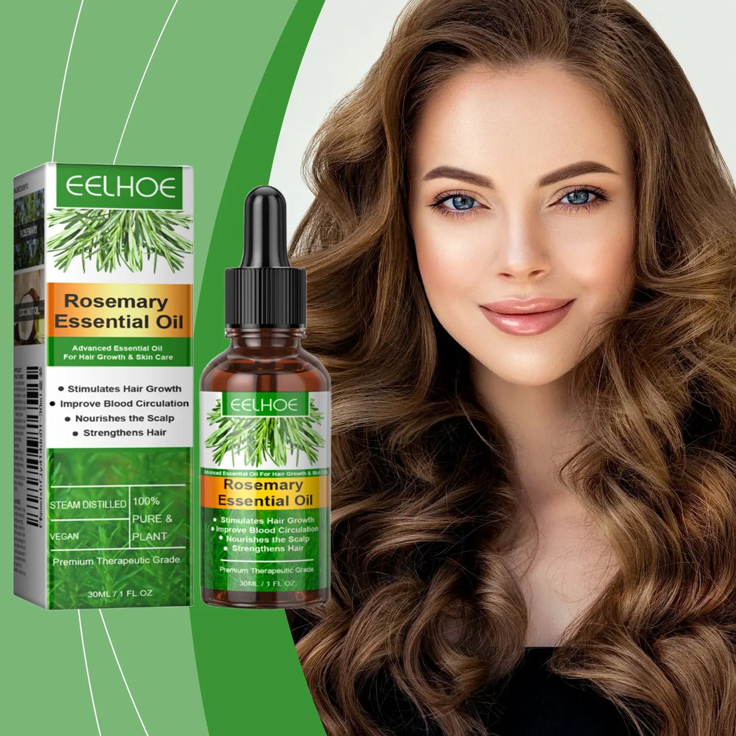 EELHOE Rosemary Oil Hair Growth Products Anti Hair Loss Treatment for Damaged Hair Care Natural Organic Rosemary Essential Oil