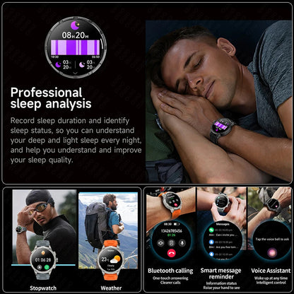 For Huawei Xiaomi GPS Track Smart Watch Men 1.85-Inch Ultra HD AMOLED Screen 710 Mah Battery Bluetooth Call SmartWatch 2025 New