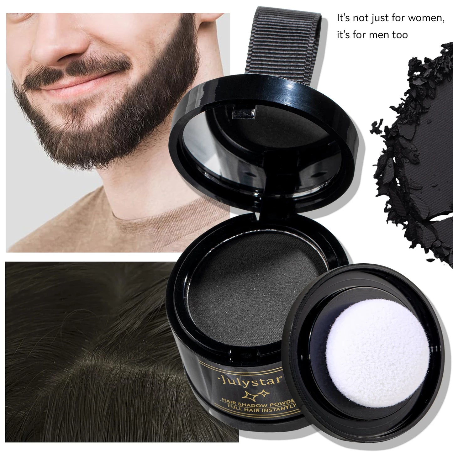 Full Hair Instantly Powder Hairline Beard Enhancer Lasting Repair Moustache Coloring Concealer Tools Hair Root Filling Coverage