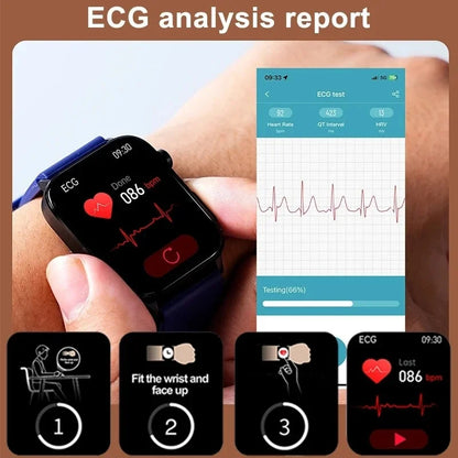 Smartwatch ECG+PPG Health Smart Watch Man Woman Blood Glucose Lipid Uric Acid Fitness BT Call For Xiaomi Huawei Iphone VS GT 5