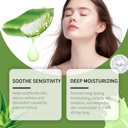 EELHOE Aloe Vera Moisturizing Face Lightening Lotions Smooth Glow Gloss Hydrator Rejuvenation Dry Skin Lotion for Face Nourish