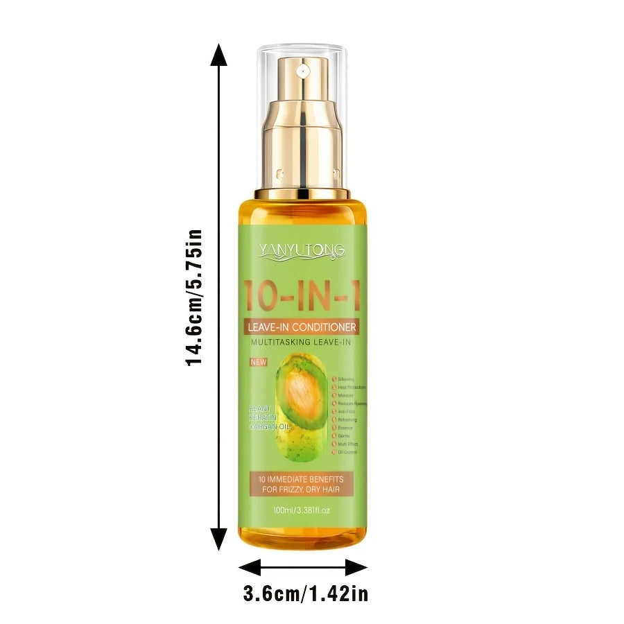 10-in-1 Leave-In Hair Spray - Instantly Smooths Frizz, Adds Shine & Heat Shield - Lightweight for Dry/All Hair