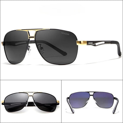 63-16 Metal Double Bridge Large Frame Polarized Sunglasses for Men Driving Reading Custom Prescription Glasses