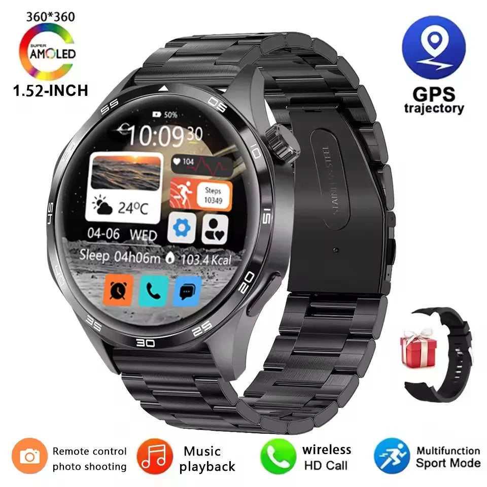 For  GT5Pro NFC GPS Sport Smart Watch Men 1.52inch Big AMOLED Screen Heart rate Bluetooth call Waterproof Women Smartwatch