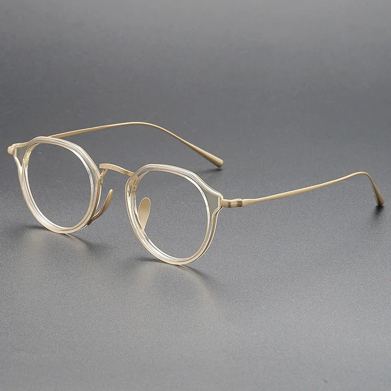 EOOUOOE Fashion Men Women Titanium Eyeglass Tortoise Acetate Retro Glasses Frame Optics Myopia Hyperopia Prescription Lenses