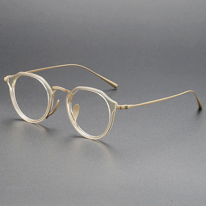 EOOUOOE Fashion Men Women Titanium Eyeglass Tortoise Acetate Retro Glasses Frame Optics Myopia Hyperopia Prescription Lenses