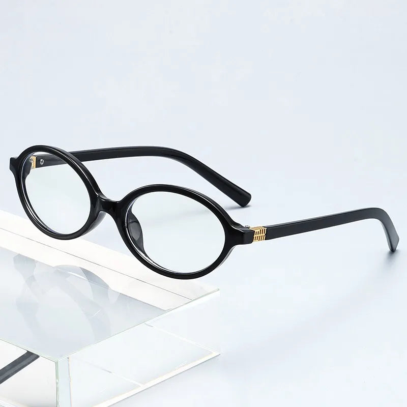 Fashion Small Oval Leopard Sunglasses Women Lovely Ins No Makeup Anti Blue Light Glasses Cute Decorative Computer Glasses 선글라스