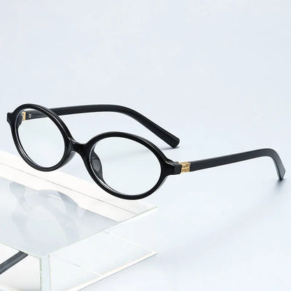 Fashion Small Oval Leopard Sunglasses Women Lovely Ins No Makeup Anti Blue Light Glasses Cute Decorative Computer Glasses 선글라스