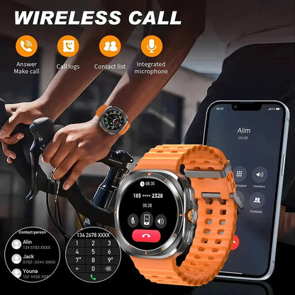 2025 New Watches 8 Ultra GPS Track Smart Watch Men Amoled Screen Heart Rate BT Call NFC Sports IP68 Waterproof Smartwatch Woman