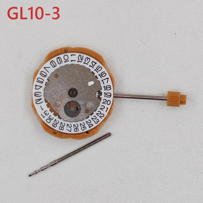 Japan Miyota GL10 Quartz Watch Movement Date at 3H Position No Jewels Mod Replace Mechanism GL10-3 Movement with Battery Stem