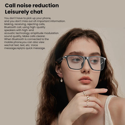 New M01 Smart Glasses Bluetooth Sunglasses AI Translation Blue Light Filter Polarized Lenses Open Music Holiday Gift