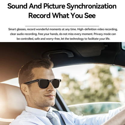 Smart Glasses with 500W Pixel Camera Photography Bluetooth Calling Music Playback Voice Control Head Mounted Sunglasses