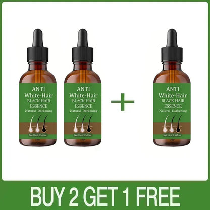 Natural Anti Gray Hair Serum | Nourishing Hair Care Remedy - Repair White & Darkening Hair