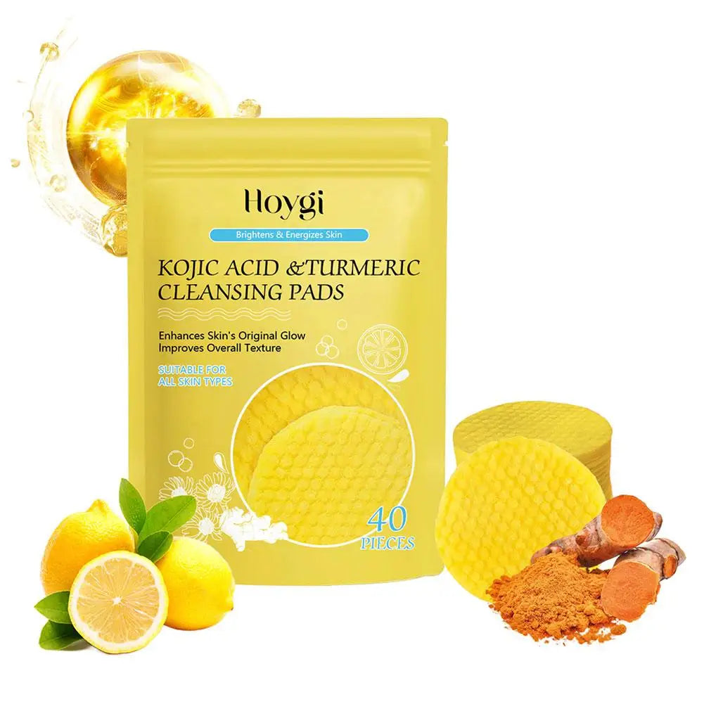 Turmeric Kojic Acid Cleansing products Exfoliating Cleansing Pads Skin Care oil-control Lemon Kojic Acid Soap Daily Cleansing