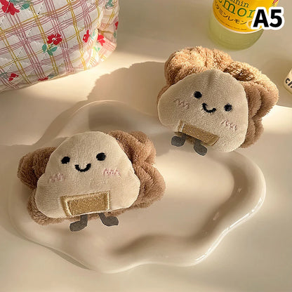 1pc Spa Headband Wristband For Washing Face Fleece Skincare Toast Hair Band Wrist Cuffs For Women Girls Makeup