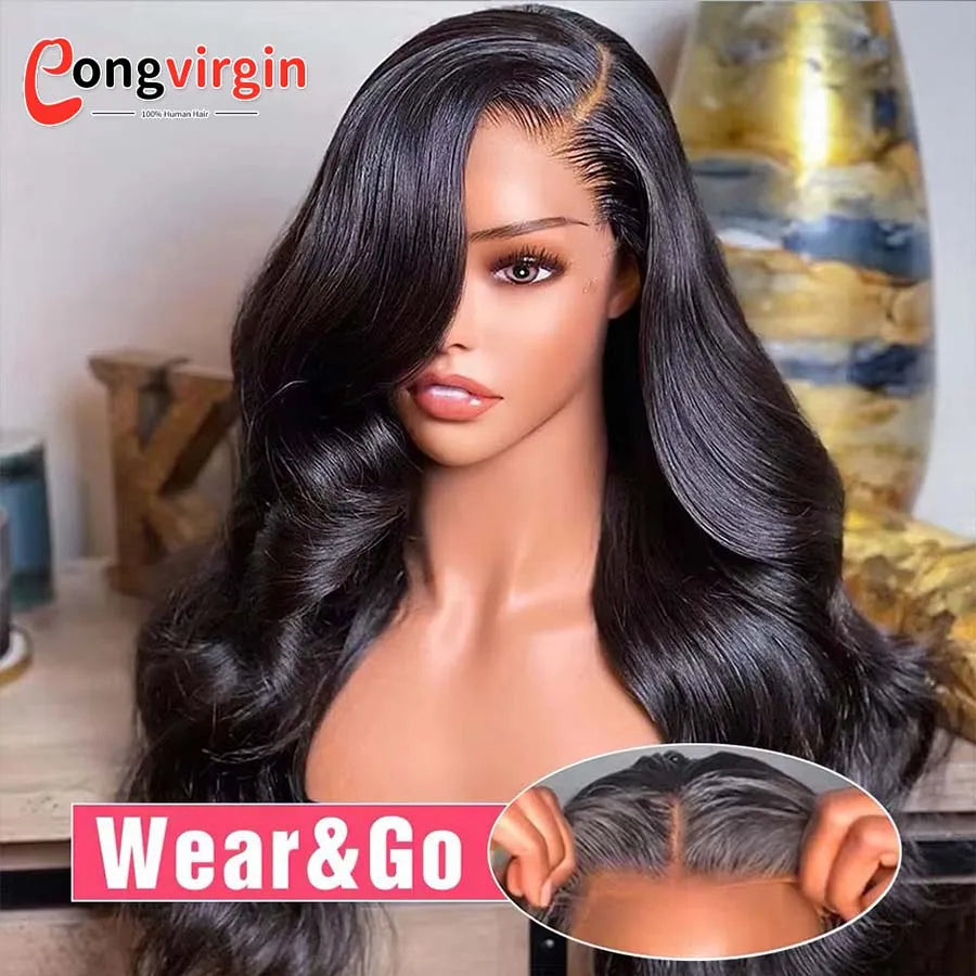 Wear And Go 5X5 9X6 Body Wave Glueless Wig Human Hair Ready To Wear 360 13x6 Brazilian Hd Lace Front Wigs For Women Preplucked