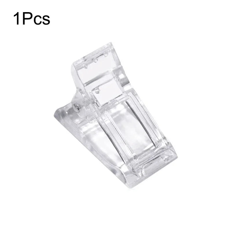 1/5/10Pcs Acrylic Nail Clip Transparent Gel Building Tips Clips Finger Nail Polish Extension UV Clamps Manicure Art Builder Tool
