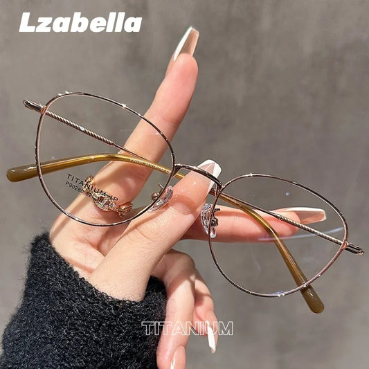 Lzabella Women's Fashion Cat Eye Style Titanium Frame Glasses Brand New Glasses Anti-Blue Light Computer Eyeglasses 90280