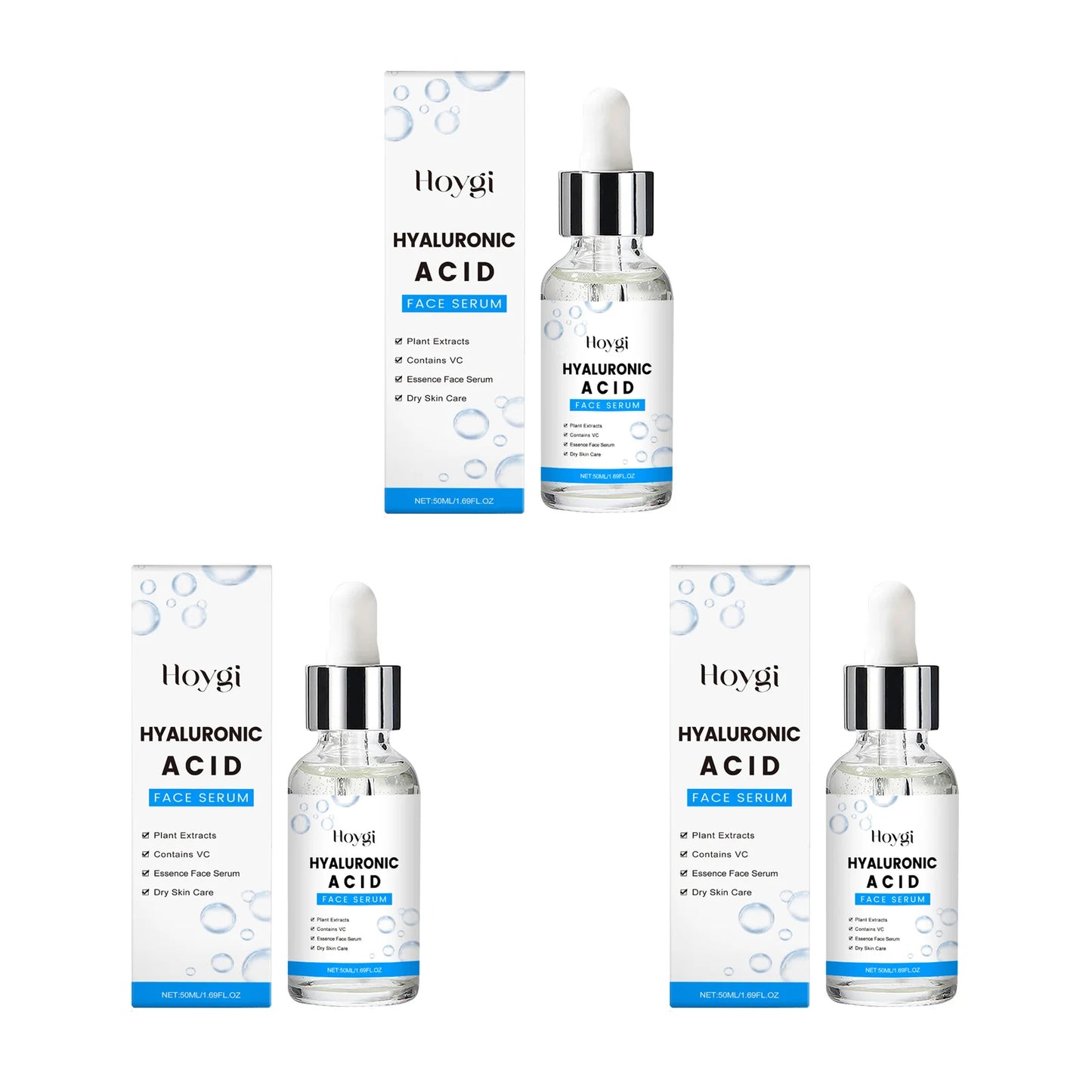 Hyaluronic Acid Facial Essence Deep Moisturizing Hydrating Dry Skin Pore Refining Facial Care Smoothing Plump Glowing Skin Serum