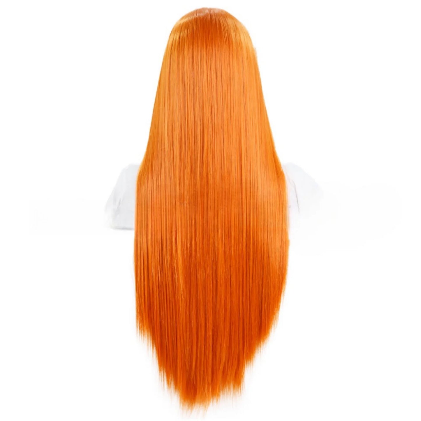 Orange Wig Long Straight Synthetic Lace Front Wig Glueless Wigs for Women Party Cosplay Bright Ginger Hair Lace Frontal Wigs