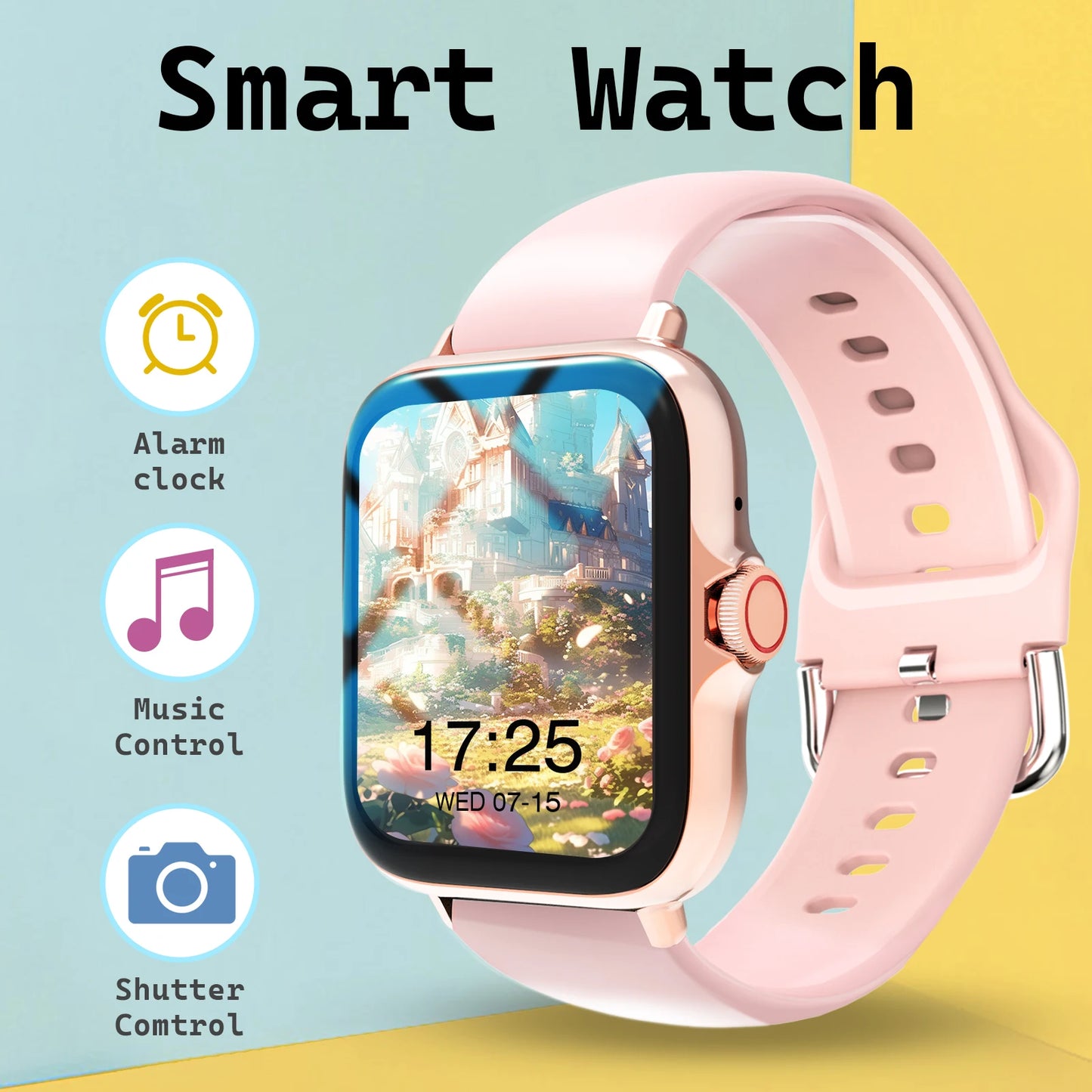 1.68" Large Screen Smart Watch (Unisex) – Calls, Alerts, Fitness, Camera Control, Music, Weather & More Modes. Ultra Value, A Mu