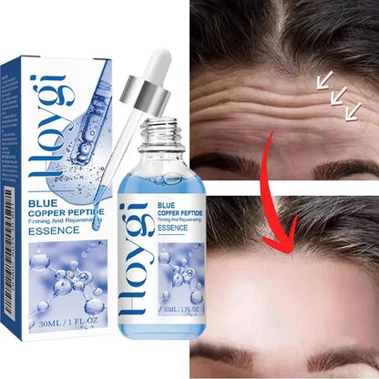 Blue Copper Peptide Wrinkle Remover Serum Instant Firming Lifting Anti-Aging Fade Fine Lines Whitening Korean Skin Care Products