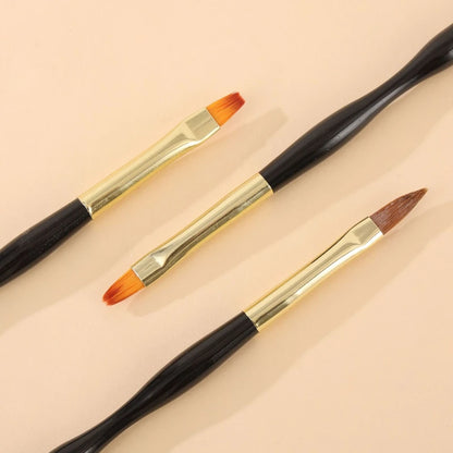 French Stripe Nail Art Liner Brush Set Dual End Painting Brushes UV Gel Tips Ultra-thin Line Drawing Pen Nail Art Tools