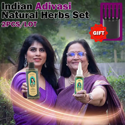 SEVICH Herbal Hair Growth Oil Set Ayurvedic Fast Hair Regrowth Thicken Serum India Adivasi Anti Hair Loss Hair Care Shampoo