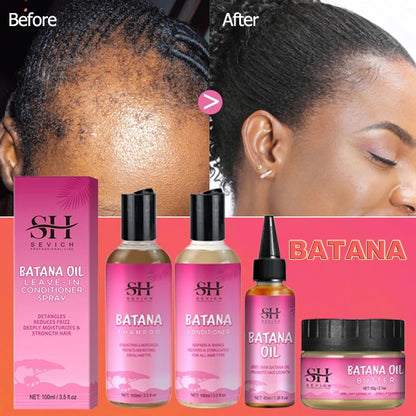 Batana Hair Growth Oil Anti Hair Loss Set Traction Alopecia Treatment Shampoo Nourishing Anti Hair Break Conditioner Hair Care