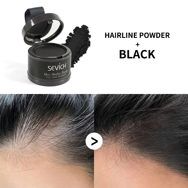 Sevich Waterproof Hair Line Powder 4g Natural Instant Hairline Shadow Powder Black Root Cover Up Forehead Hair Makeup Concealer