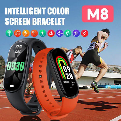 New M8 Band Sports Smartwatch Movement Step Count Bluetooth Fitness Track Bracelet Synchronous Phone Information Smart Watches
