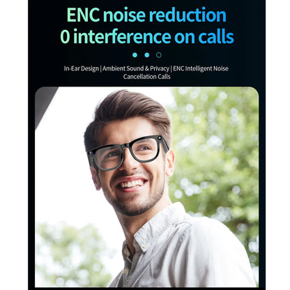 smart glasses prescriptions custom lenses 800W pixel camera Ai Photo Recognition bluetooth call noise cancel smart eyeglasses