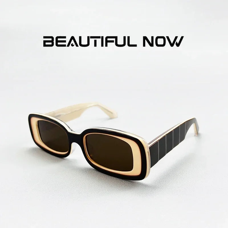 Polarized Designer Sunglasses with Removable Clip-on Frame for Optical Lenses, Aesthetic Glasses for Fashionable Men and Women