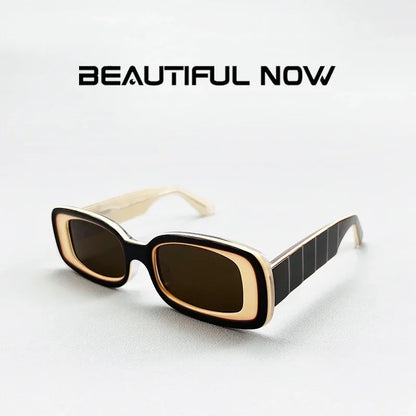Polarized Designer Sunglasses with Removable Clip-on Frame for Optical Lenses, Aesthetic Glasses for Fashionable Men and Women