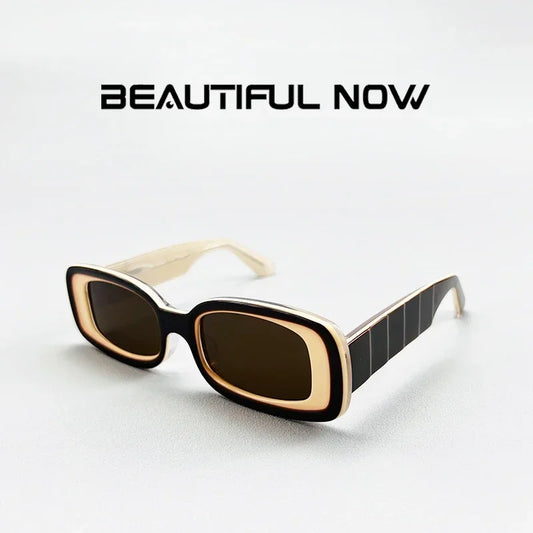 Polarized Designer Sunglasses with Removable Clip-on Frame for Optical Lenses, Aesthetic Glasses for Fashionable Men and Women