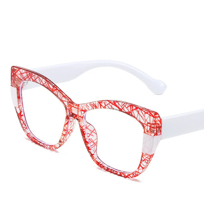 Oulylan Classic Eyeglasses Frame Women Cat Eye Anti Radiation Blue Light Blocking Glasses Protective Eyewear Computer Screen