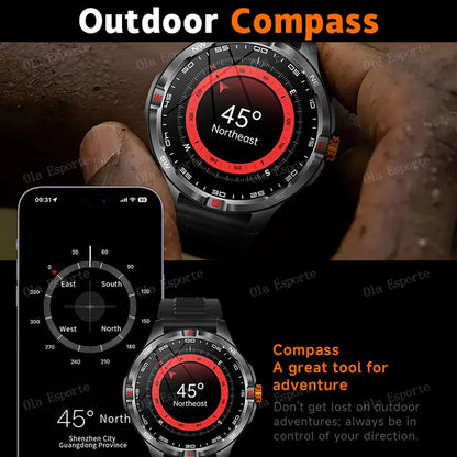 T-Rex 3 Military 1000mAh Battery Smart Watch 10ATM Waterproof GPS Track Compassr Bluetooth Call AMOLED Men Swim Sport Smartwatch
